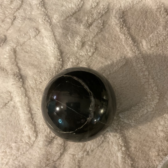 Black/White/Gray Marble Sphere 3.5 X 4 weighs 3.25 Lbs. - Picture 1 of 4